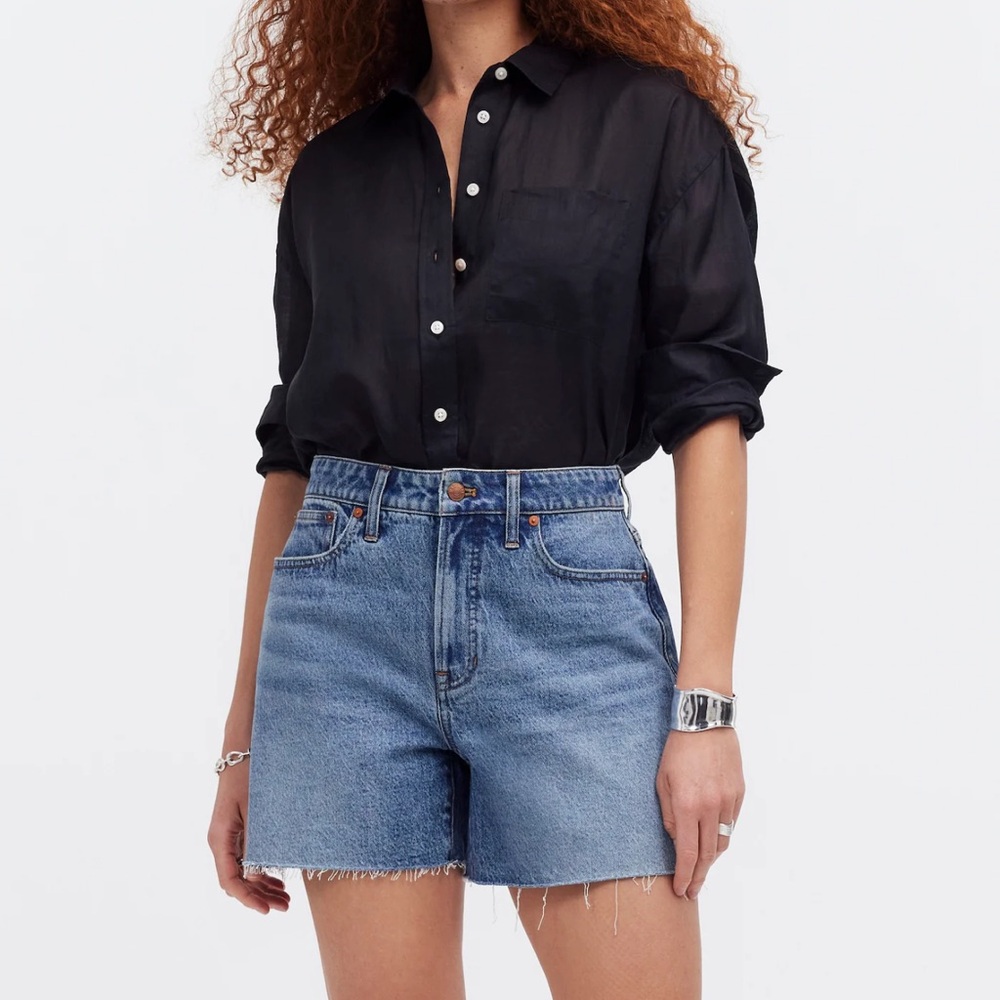 Madewell The Curvy Perfect Jean Short Dewberry Wash‎ Size 26